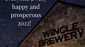 Wincle brewery under a starry sky wishing our customers a very happy and prosperous 2022