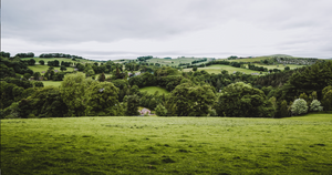 looking from the hills opposite the brewery in Swythamley across to the Valley of Wincle and the brewery to the Cheshire hills behind