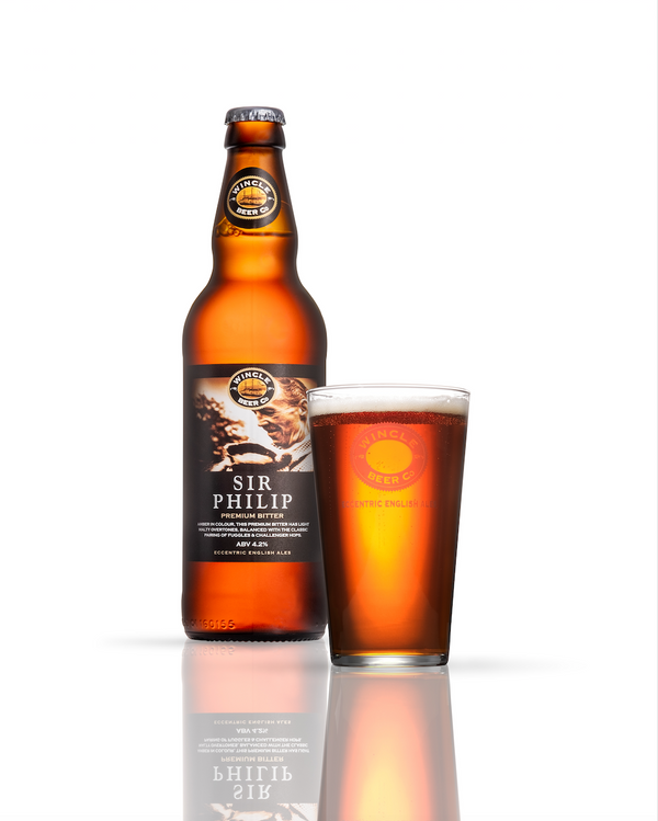 Sir Philip Premium Bitter (Alc.4.2% )Specialised real ale box